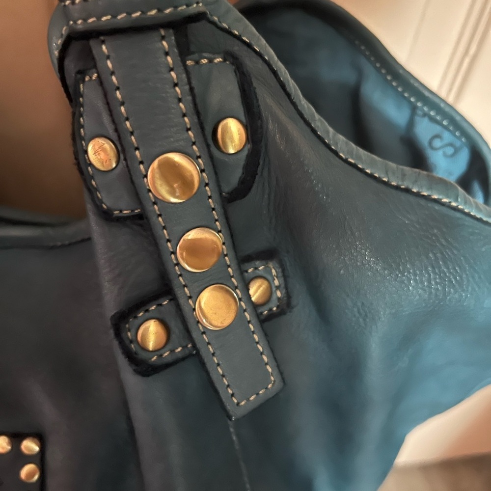 Lusher brand super slouchy blue hobo bag - Picture 5 of 12